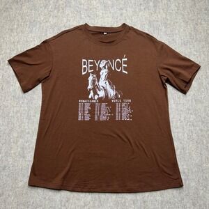 Beyonce Renaissance‎ World Tour Brown Graphic T-Shirt Medium NWOT